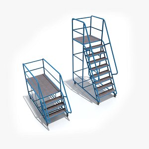 3D industrial stairs model
