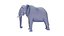 Nice and kind cartoon Elephant character stylized