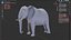 Nice and kind cartoon Elephant character stylized