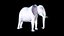 Nice and kind cartoon Elephant character stylized