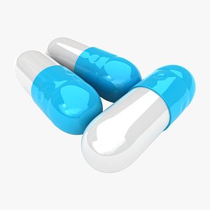 pill capsule color 2 3D model