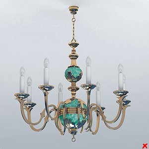 3d chandelier light lamp model