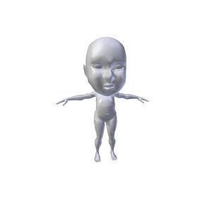 Anime Girl 0 62m basemesh