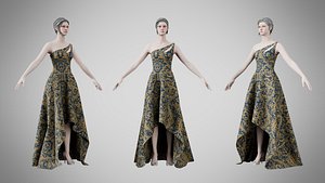 Dress 28 Royal Baroque Brocade v2