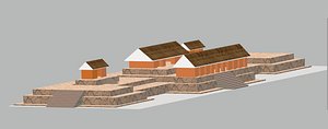 3D model tazumal palace