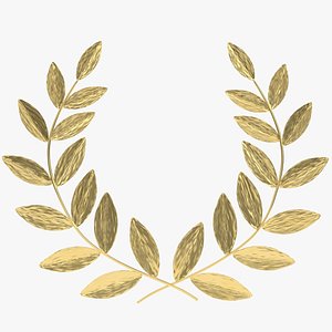 Stylized laurel wreath crown