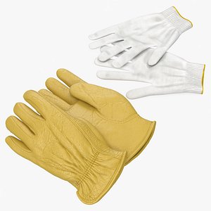 work gloves 3d model
