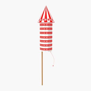 Firework Rocket v4 3D model