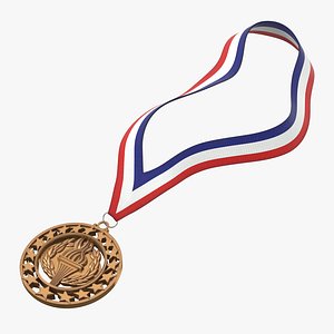 3D olympic style medal bronze