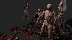 Zombie - Vampire and Devoured Bodies 3D model