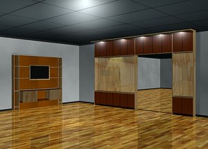 3D model furniture minimalist interior