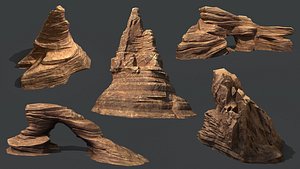 3D Red Rock Sandstone coll