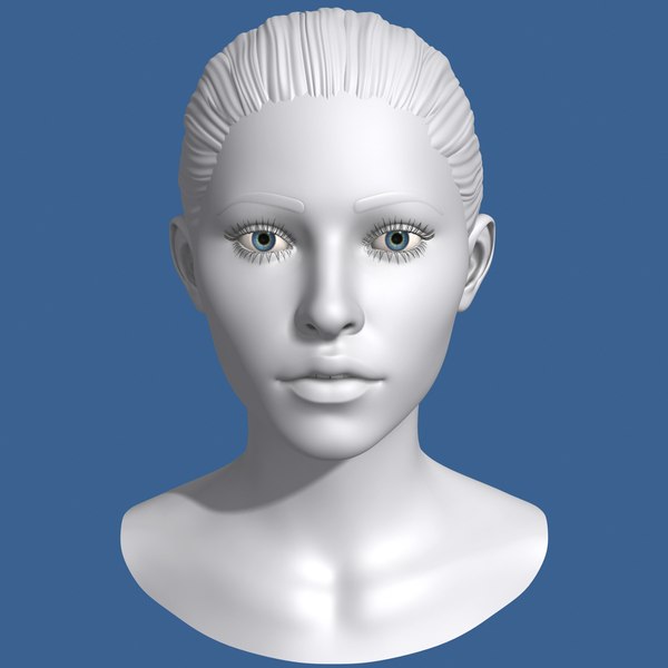 女性の頭の3 Dモデル3dモデル Turbosquid