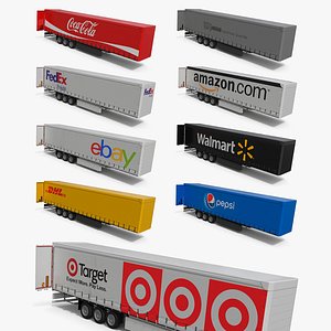 Transporter Trucks Big Collection 3D model