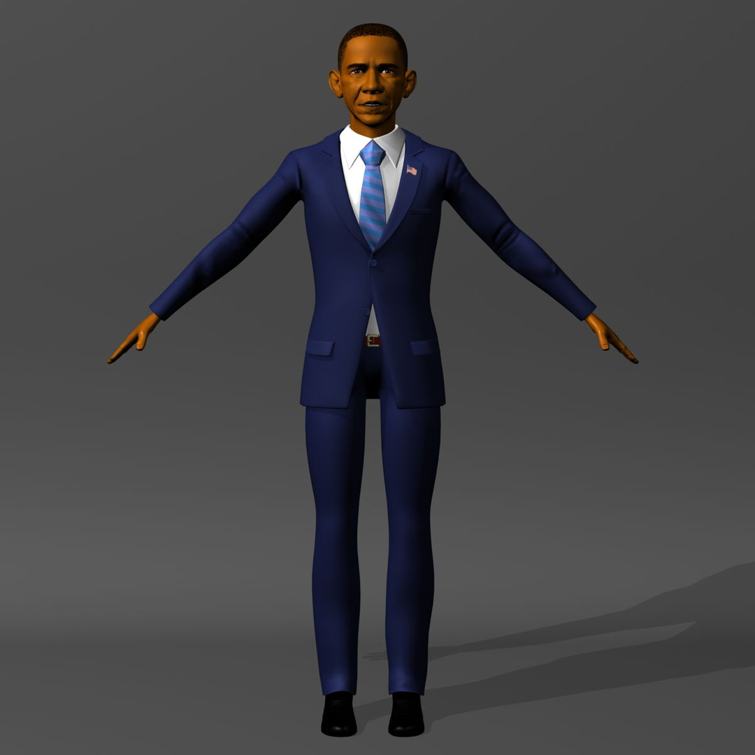 barack obama 3d max
