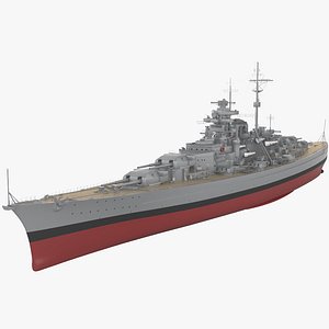 German battleship Bismarck 3D