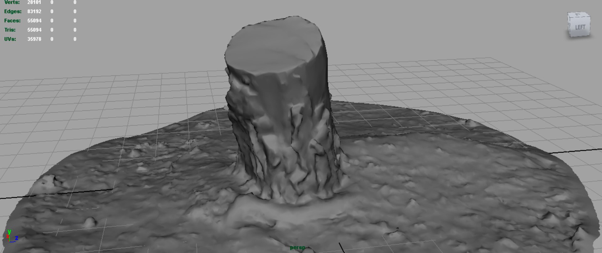 3D realistic tree stump - TurboSquid 1164153