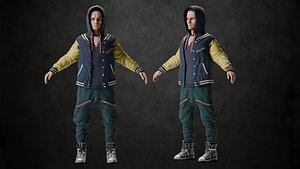 Realistic Male Character Rigged