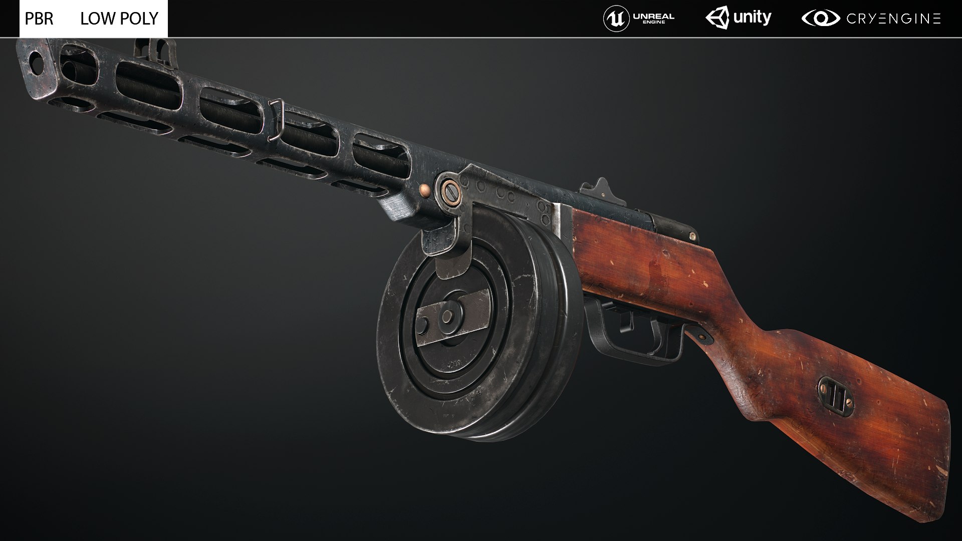 Realistic Ppsh-41 - Triple A Game Ready 3D model https://p.turbosquid.com/ts-thumb/To/KluUfR/Ux/6/png/1636495260/1920x1080/fit_q87/ac68a35716bfbbe0d9962a6ee8ea04252de0af91/6.jpg