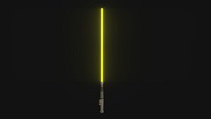 Star Wars Lightsaber 05 Yellow - SciFi Character Weapon 3D model