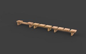 Beam Bench 3D model model