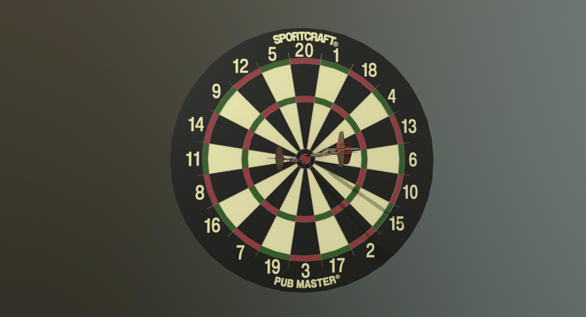 sportcraft dartboard darts 3d model