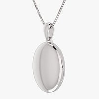 Simple Oval Locket Pendant Necklace