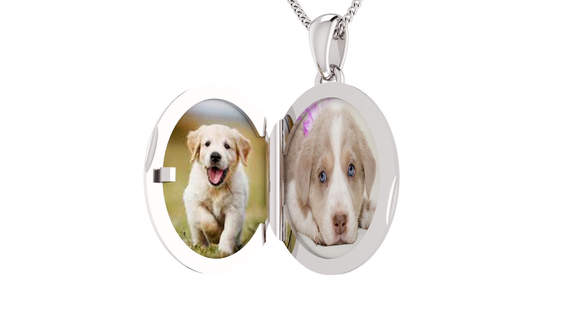 Simple Oval Locket Pendant Necklace 3D Model - TurboSquid 2163425