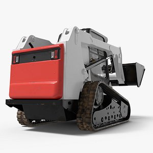Skid Steer Loader with Operator Rigged 3D model