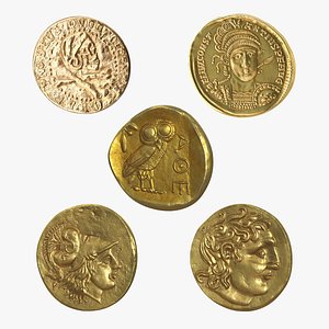 3D Gold Ancient Coins Collection 2