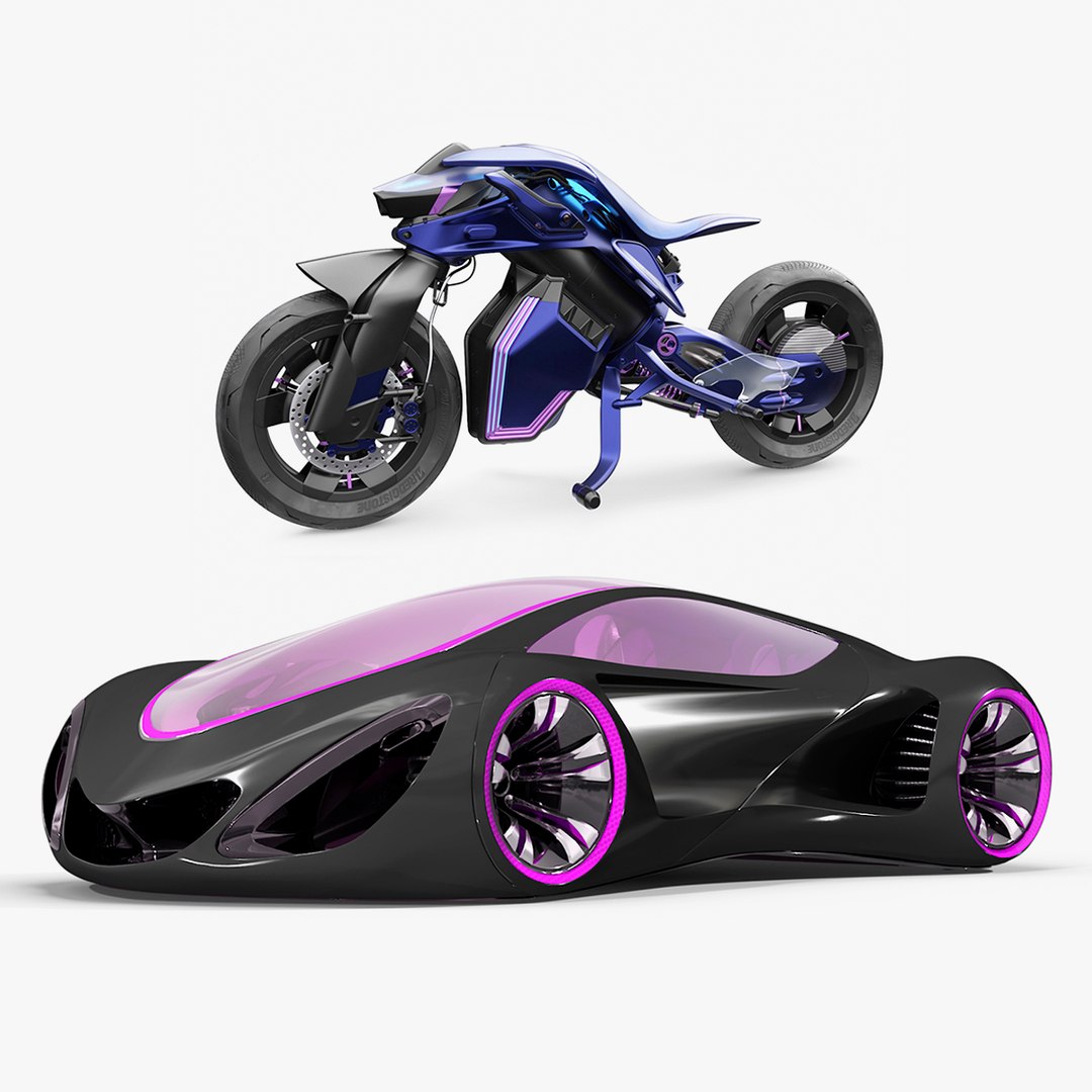 Futuristic Concept Vehicles Collection 3D model preview