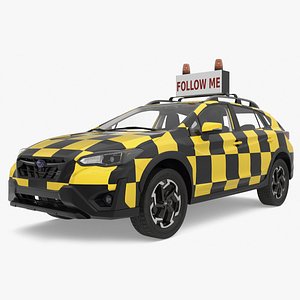Subaru XV Airport Follow Me Vehicle 3D model
