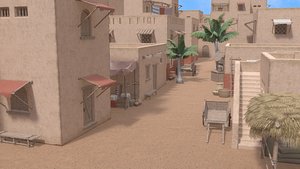 3D Lowpoly Ancient Desert Village