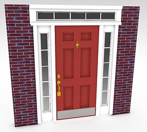 3d door red model