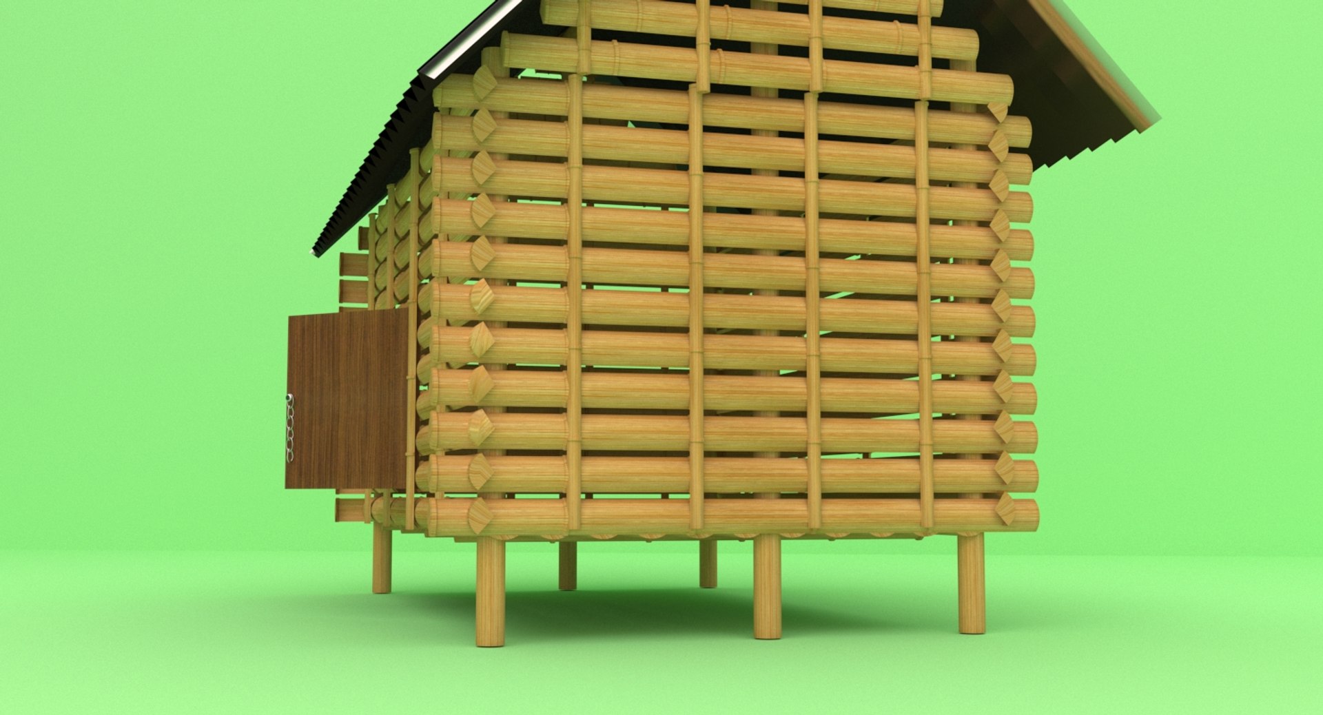 Bambo chicken house model - TurboSquid 1505961