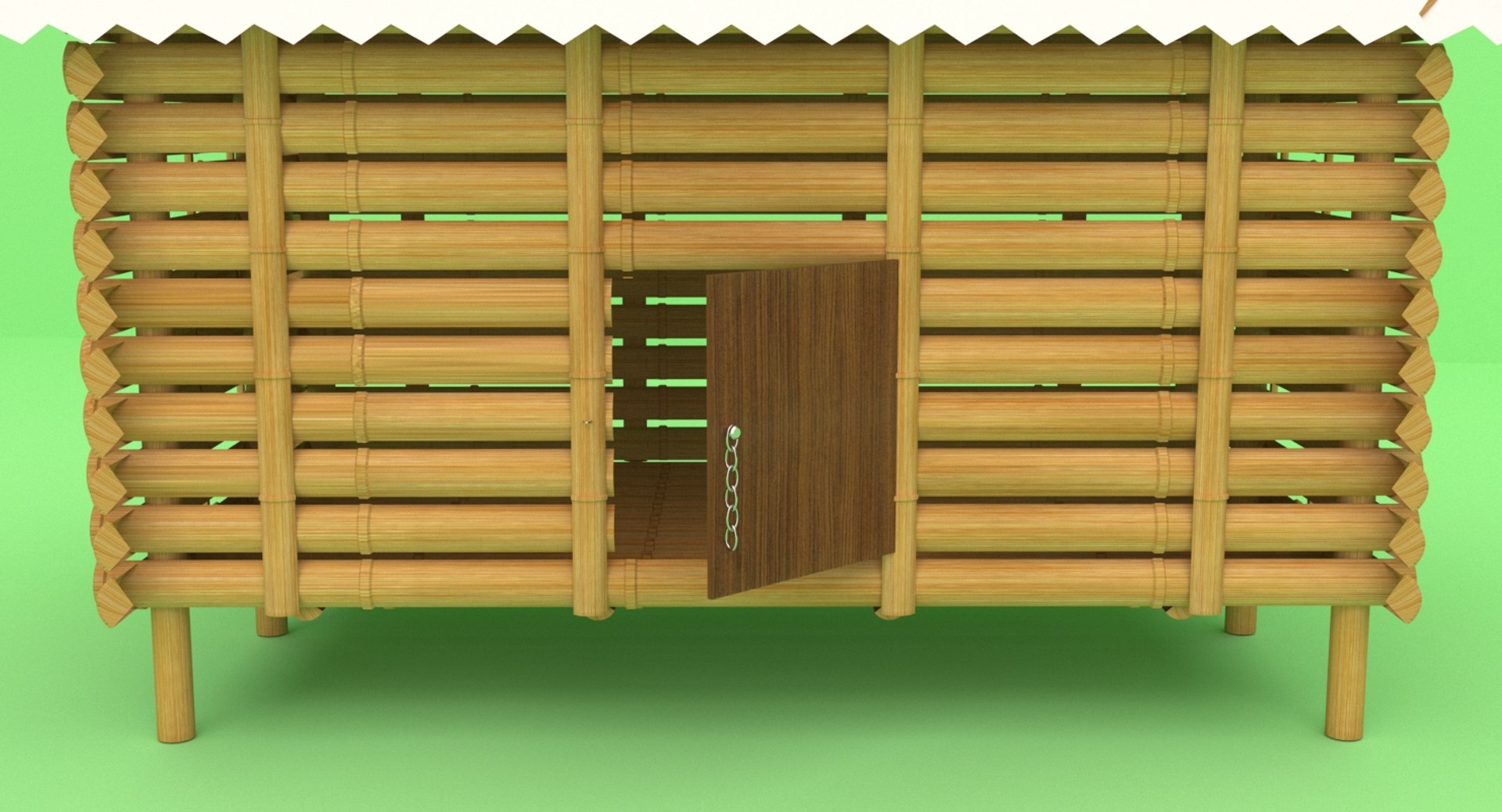 Bambo Chicken House Model - TurboSquid 1505961
