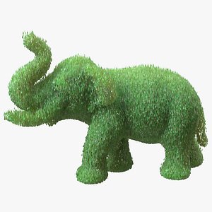Elephant Topiary Garden Sculptures 3D model