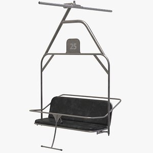 3D model Ski Lift- 4 Places