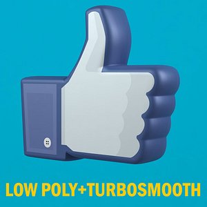 3d model facebook icon