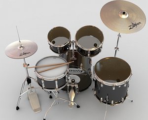 drum kit 3d model
