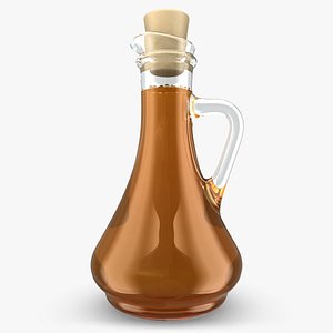 3d realistic vinegar yellow