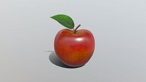 3D model Realistic Golden Apple