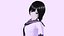 3D Anime School Girl Saiko model