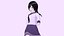 3D Anime School Girl Saiko model