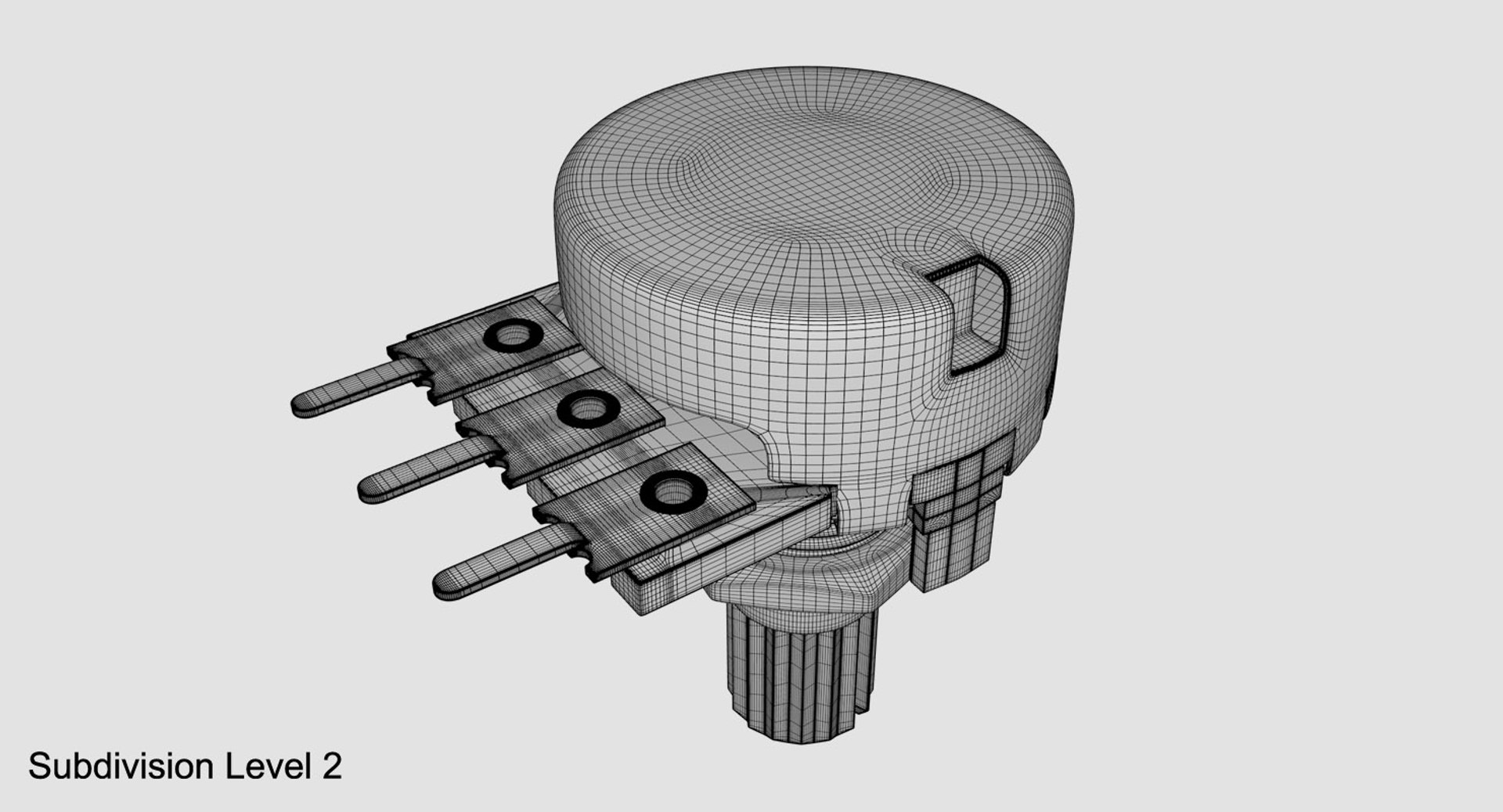 Potentiometer Electrical 3d 3ds