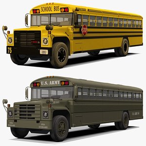 School Bus and US Army Bus