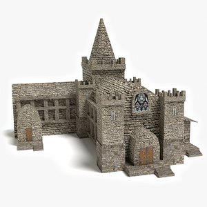 3ds medieval church