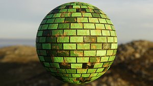3D Procedural Bricks Material 02 model