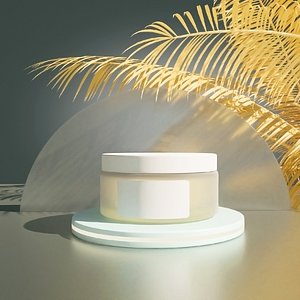 frosted jar and background scene