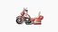 Motorcycle Cartoon B09 Light Red - Custom Vehicle Design